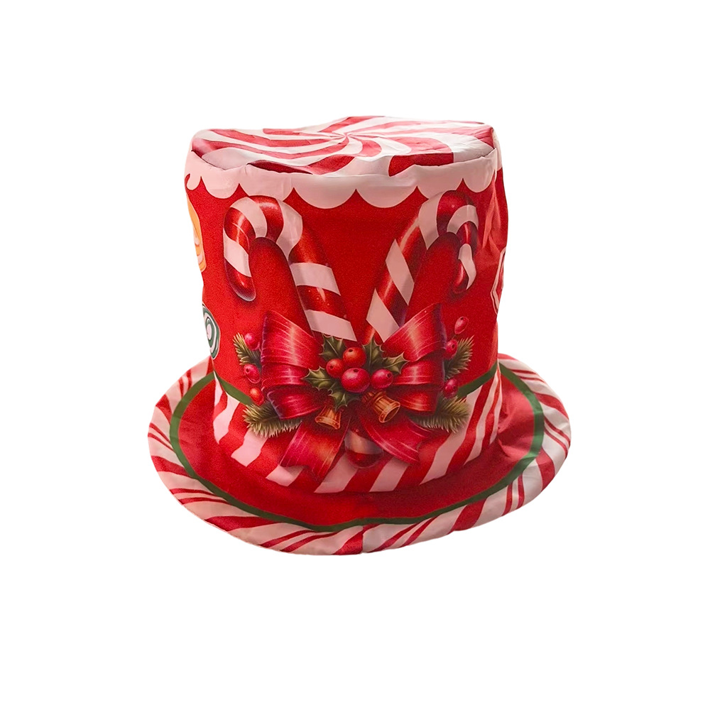 Nuevo sombrero de Navidad transfronterizo de EE.UU. Tío Sam sombrero navideño accesorios de decoración de dibujos animados para niños sombrero alto sombrero superior image 30