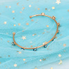 Copper bracelet, simple and elegant design, 750 sample gold, European style