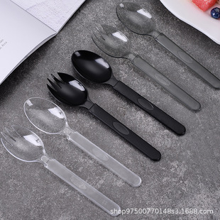 Disposable Spoons, Individually Packaged Plastic Spoons, Suitable for Ice Powder, Rice, Cakes, Light Meals, Commercial Use, Takeout, Thickened and Durable