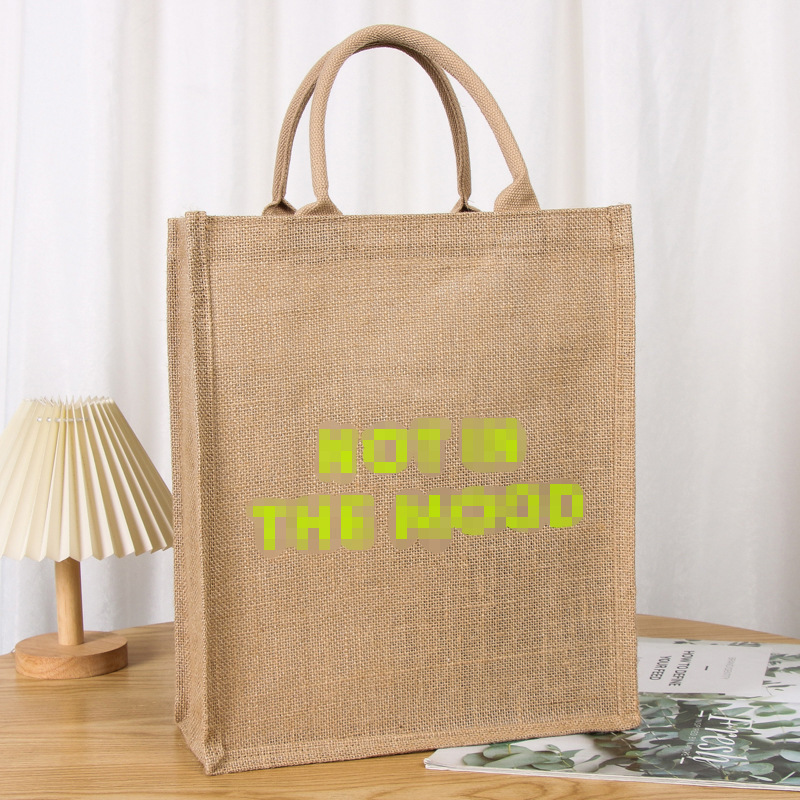 Portable Linen Bag Wholesale Muji Jute Bag Linen Bag Handbag Linen Bag Made with Printable logo Portable Linen Bag Wholesale Muji Jute Bag Linen Bag Handbag Linen Bag Made with Printable logo