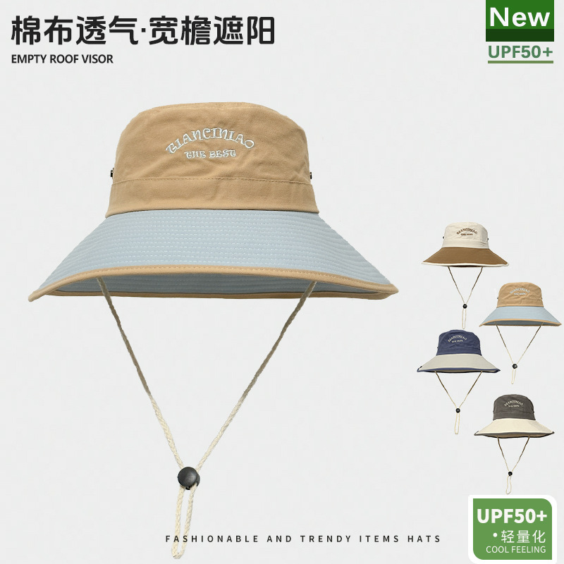 Algodón transpirable sombrero de pescador de verano protector solar al aire libre para hombres y mujeres pescar al aire libre montaña caminata sombrero de sol ultravioleta