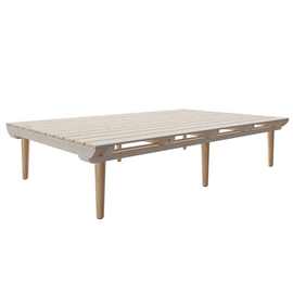 物接人床架实木无床头板床架子简约1.2米床排骨架0.9米1米单人床