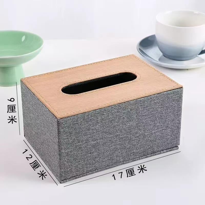 革製ティッシュボックス リビングルーム ホテル用ペーパーボックス KTV シンプル オフィス 商業用 ロゴ印刷可能 防水設計|undefined