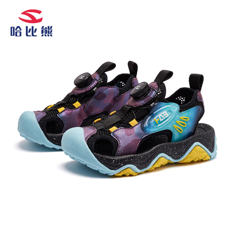 Habib Bear Children's Shoes Summer New Boys Baotou Sandals Girls Comfortable Swivel Buckle Lightweight Sandals Factory Daifa