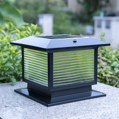 Solar Wall Post Light LED Courtyard Gate Post Light Outdoor Waterproof Wall Top Light Electric Gate Post Light