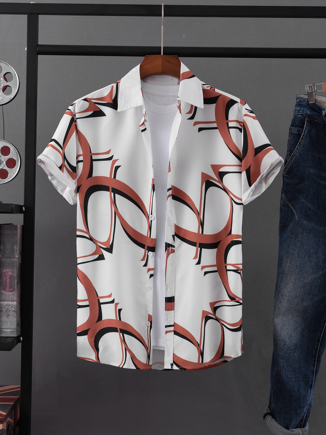 2024 New Men's Fashion Casual Digital Printed Shirt_voghion.com