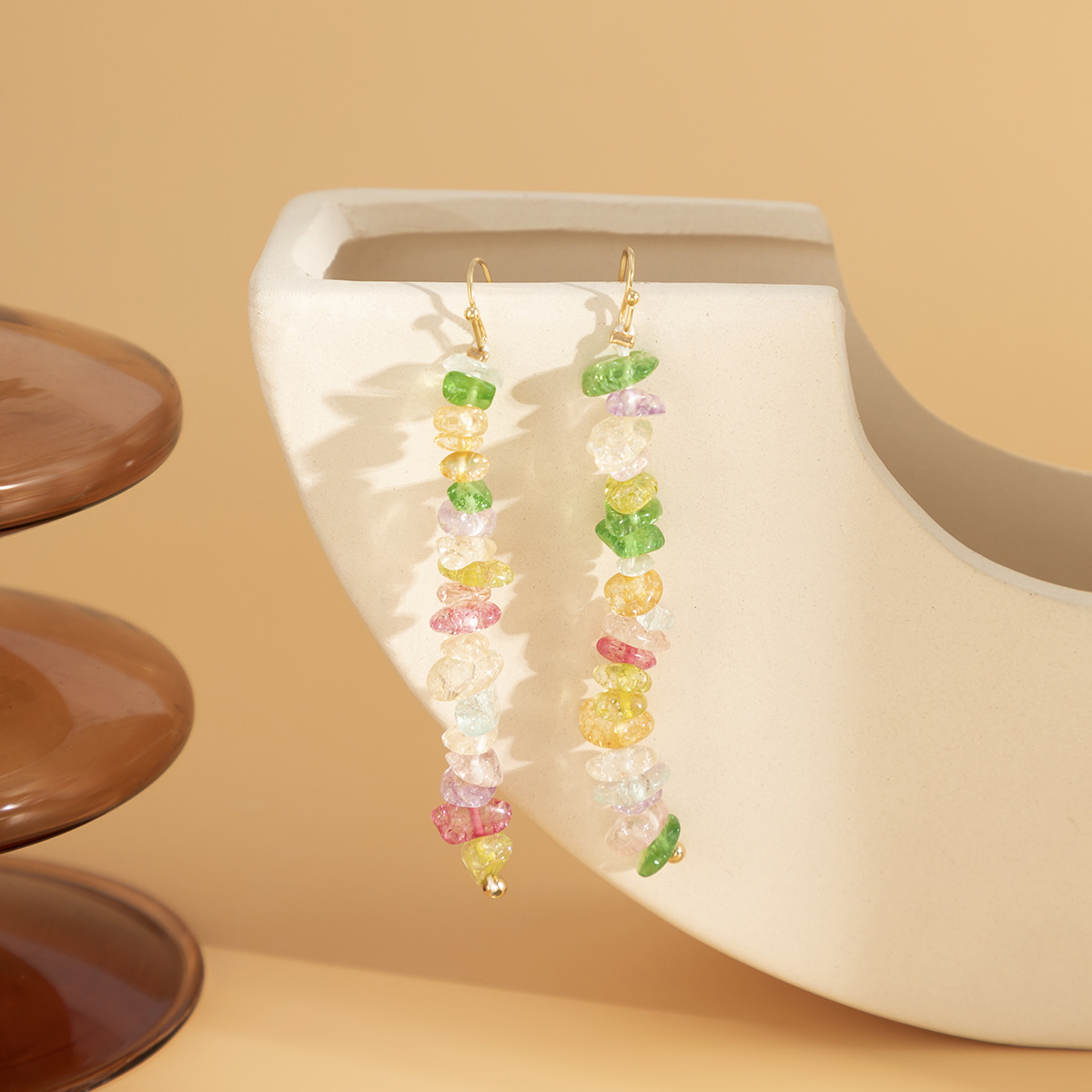 Ethnic Style Stitching Beaded chain Color Short Woven Pearl Necklace bracelet