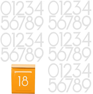 Foreign trade outdoor mailbox paste two inch 0-9 digital reflective paste font color optional delivery time fast