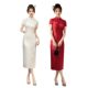 Cheongsam young 2024 new high-end temperament popular online high-end sense side eight buckle fried street national fashion