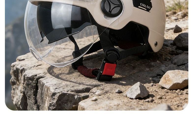 Dual-vision new helmet for electric scooters, adult half helmet for electric vehicles and motorcycles, national standard 3C certified safety helmet, summer sun protection