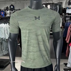 ブランド現物氷糸速乾通気孔弾力半袖tシャツ男夏ゆるいフィットネスバスケットボールカジュアル上着