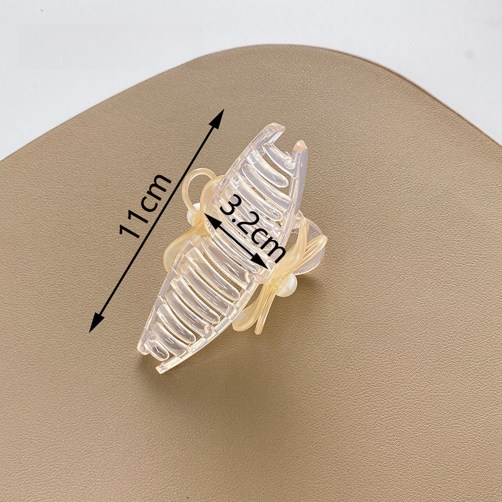 Fermaglio per capelli trasparente in stile coreano, grande ed elegante, fermaglio per capelli con perle, fermaglio per capelli da principessa carino, nuovo fermaglio a forma di squalo_voghion.com
