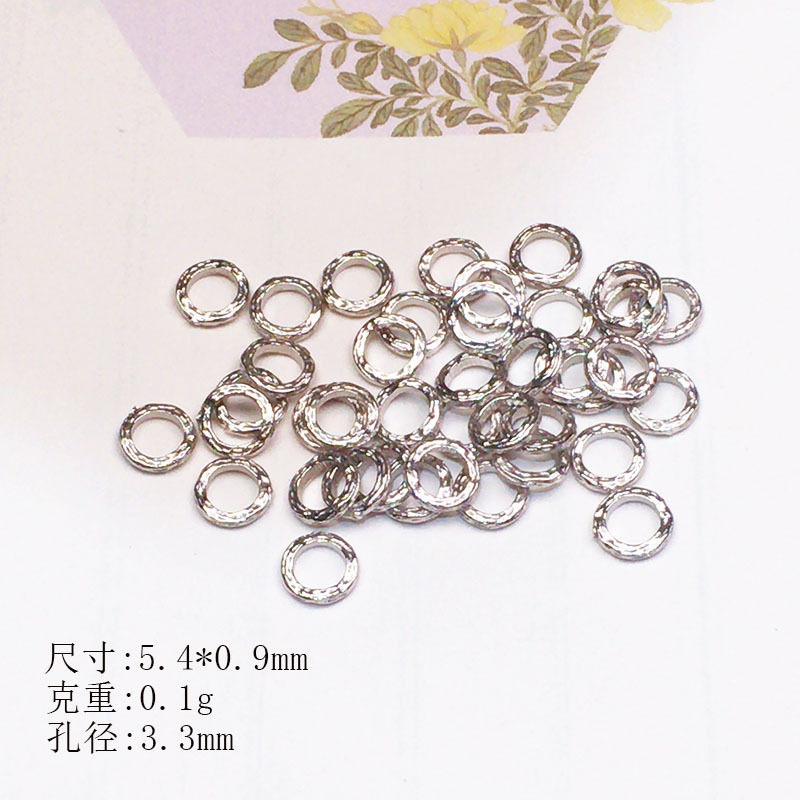 S925 Silver Inlaid Necklace Spacer Beads DIY Handmade Accessories Spacer Beads Semi-Finished Products Wholesale by the Gram