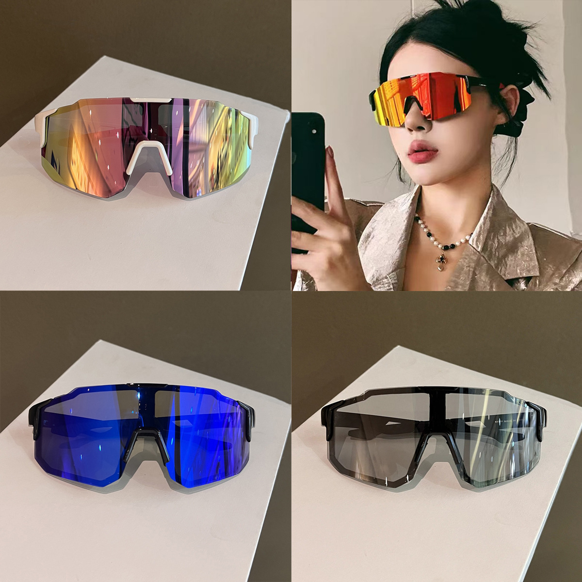 Wholesale Outdoor Cycling Sunglasses, Windproof and Anti-Uv Glasses, Off-Road Goggles, Cycling and Running Sports Goggles