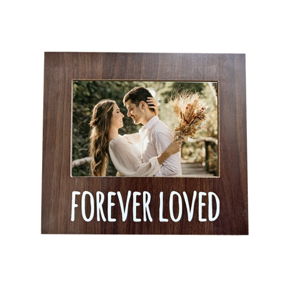 Spot marco de fotos de madera amor bobinado marco de fotos colgante marco de pared de fotos familiares de madera MDF decoración de marco de fotos