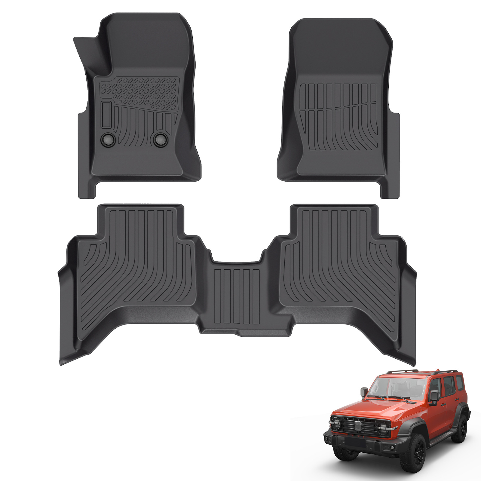 跨境适用于Tank Tank300坦克300专车专用耐磨汽车脚垫TPE脚垫定制