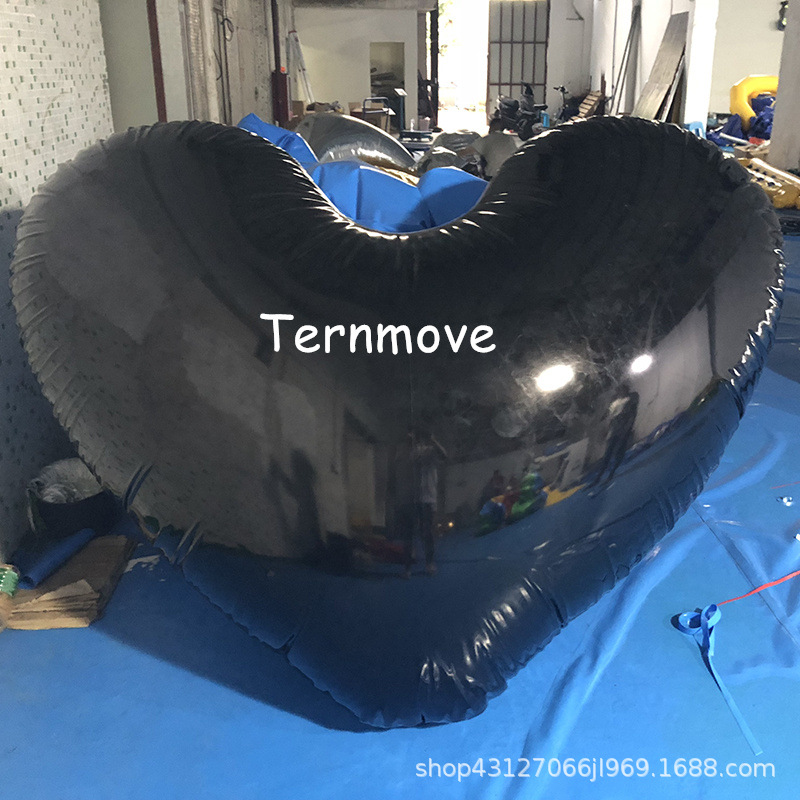 充气炫彩爱心镜面球商场美陈道具酒吧悬挂婚庆舞台装饰镭射气模球