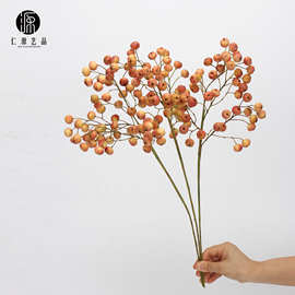 工厂直销 仿真果实山楂果红果发财果 中式家居摄影装饰小果子插花