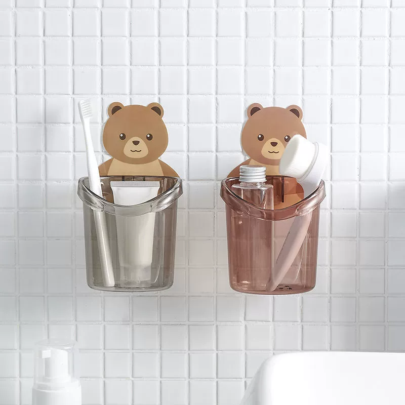 Патчинг стены Bear Cup крепления держатель чашки паста хранение стене гроботворение зубная щетка рейтинг на стене ванной