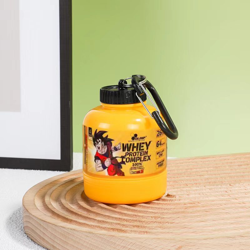 Protein Powder Box Portable Funnel Powder Box Fitness Toner Sub-Bottle Sports Sub-Bottle Small Bottle Capsule Box