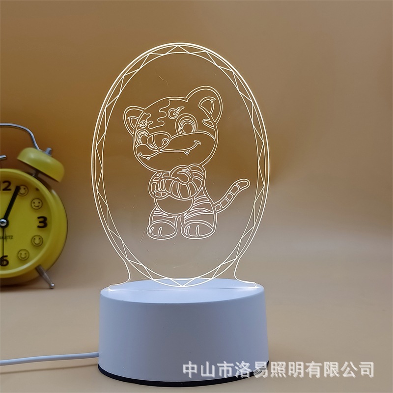 3D lámpara de noche acrílica atmósfera regalos de cabecera atmósfera lámpara de evento regalos al por mayor DIY lámpara de escritorio ideas de Navidad