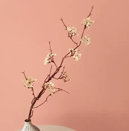 Small floral branches off-white