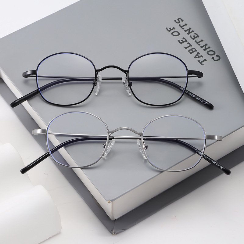 商务复古文艺金属小框眼镜框超轻钛光学眼镜架近视眼镜框男女通用