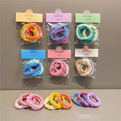 儿童发饰糖果色不伤发头绳女童高弹力发圈基础发绳无接缝皮筋皮套