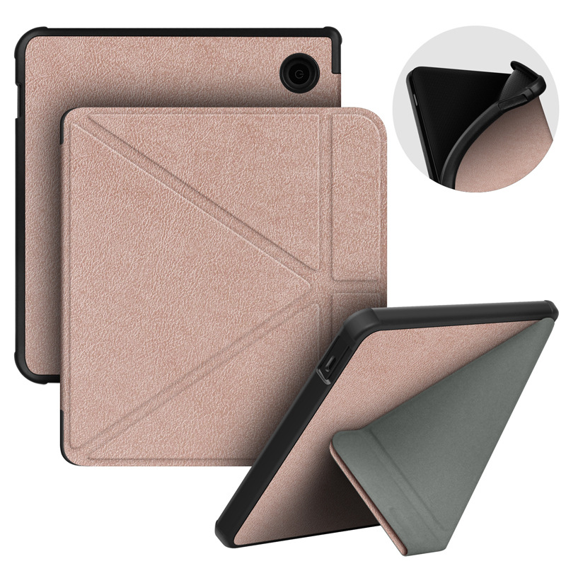 Kobo Libra Color/2 Estuche protector de deformación Kobo7 pulgadas Estuche de cuero protector de soporte plegable