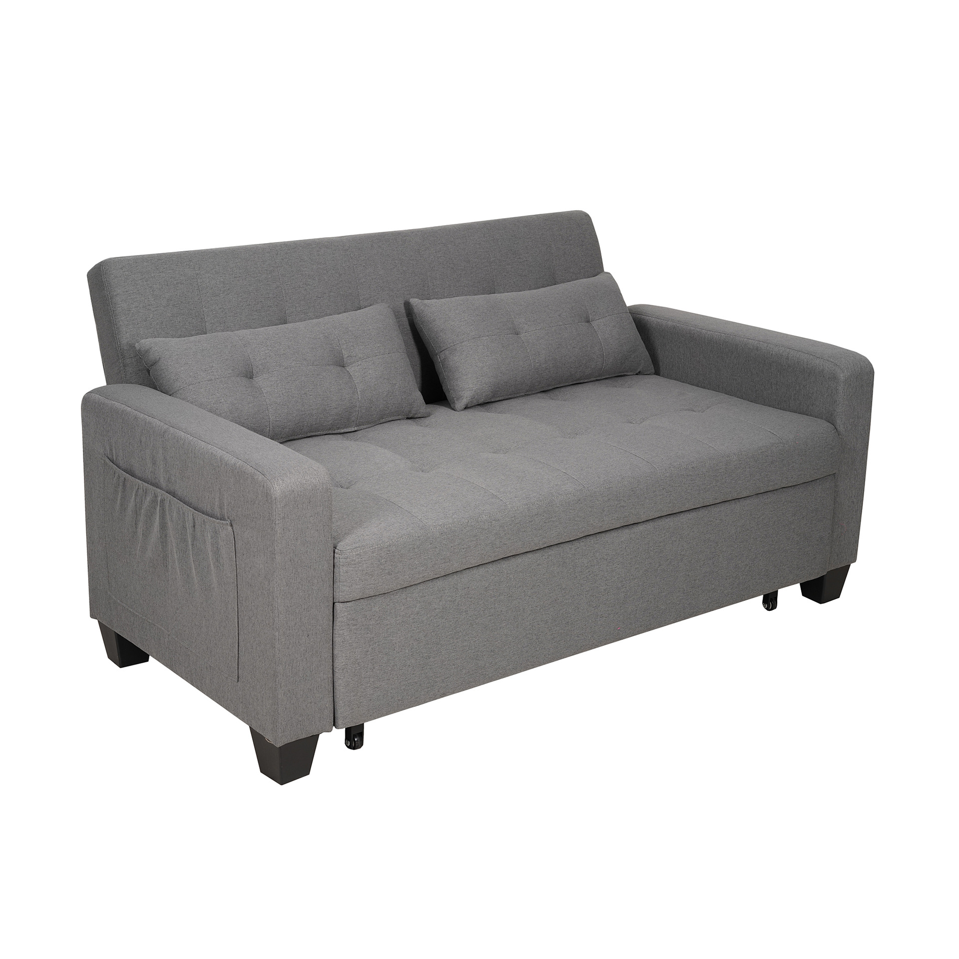 Sofá de tela nórdica de lujo ligero sofá cama