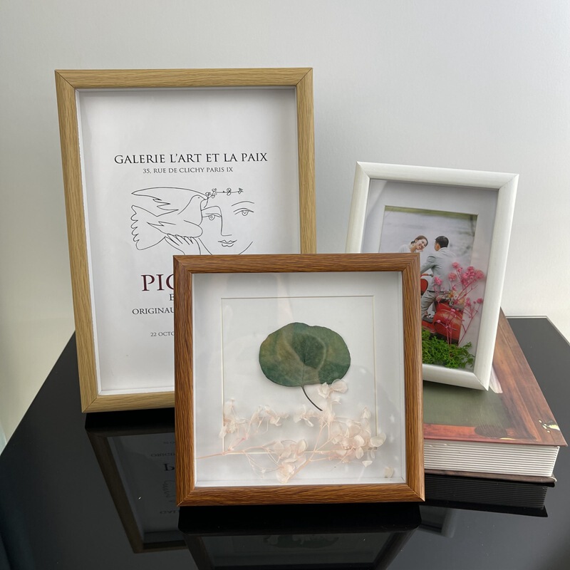 Wooden Photo Frame Table Setting, Exquisite Creative Simple Stereo Hollow Picture Frame Mounting Home Desktop Decoration Photo Frame