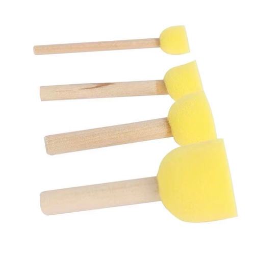 Children's sponge brush painting sponge stick diy graffiti rubbing kindergarten art brush mushroom head sponge seal