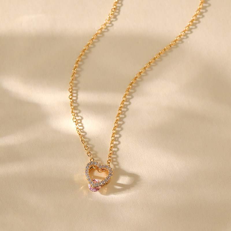 8g Weight 18K Gold Plated Plating Material Copper Pendant Material Zircon Inlay Material Pendant Necklace Classification Copper Chain Material cable chain Chain Type 1 Piece Quantity Daily Occasion Copper Material Heart Shape, Flower, Bow Knot Pattern Women's Gender Inlay Design Sweet Style Copper 18K Gold Plated Inlay Heart Shape Flower Bow Knot Zircon Pendant Necklace 38