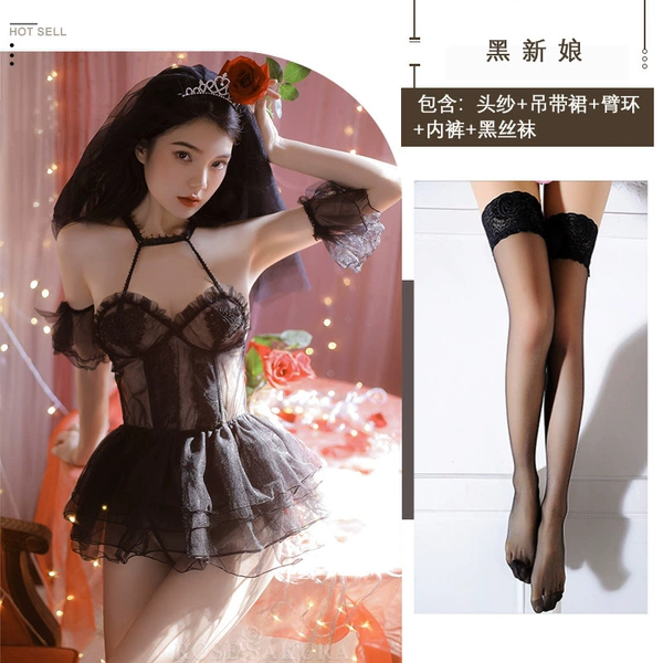 Black tights for bride