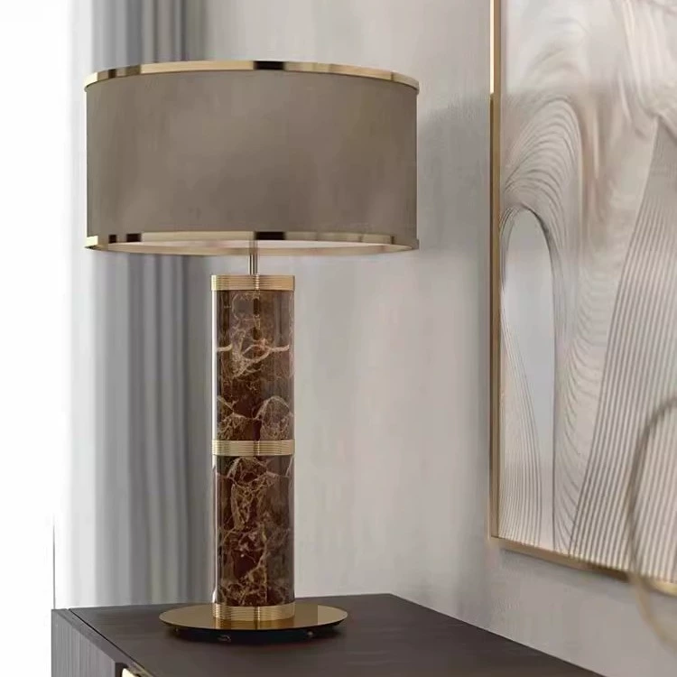 Marble design table lamp for living room, lantern for bed, light luxury style, American style, high-quality style