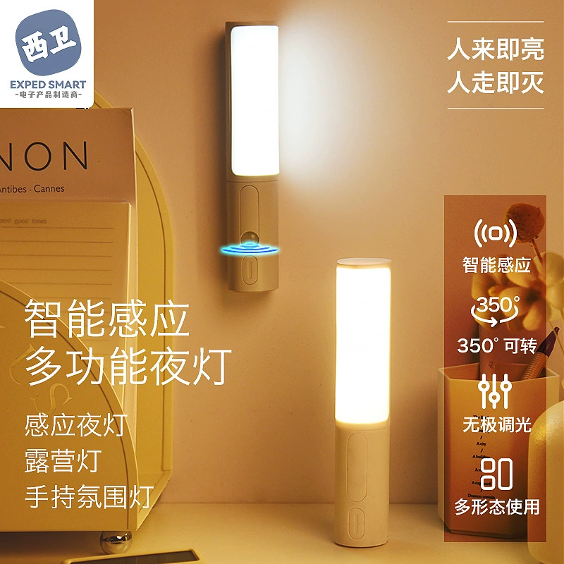 Умный Человеческий Индукционный Ночник Кемпинг Лампа Ручной Светильник Настенный Светильник Шкаф Коридор Домашнее Освещение Атмосферная Лампа