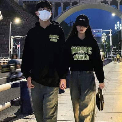 С капюшоном премиум-класса ранняя осень пара одеваются весной и осенью свитера один длинный и один короткий 2024 новый специальный нишевые топ