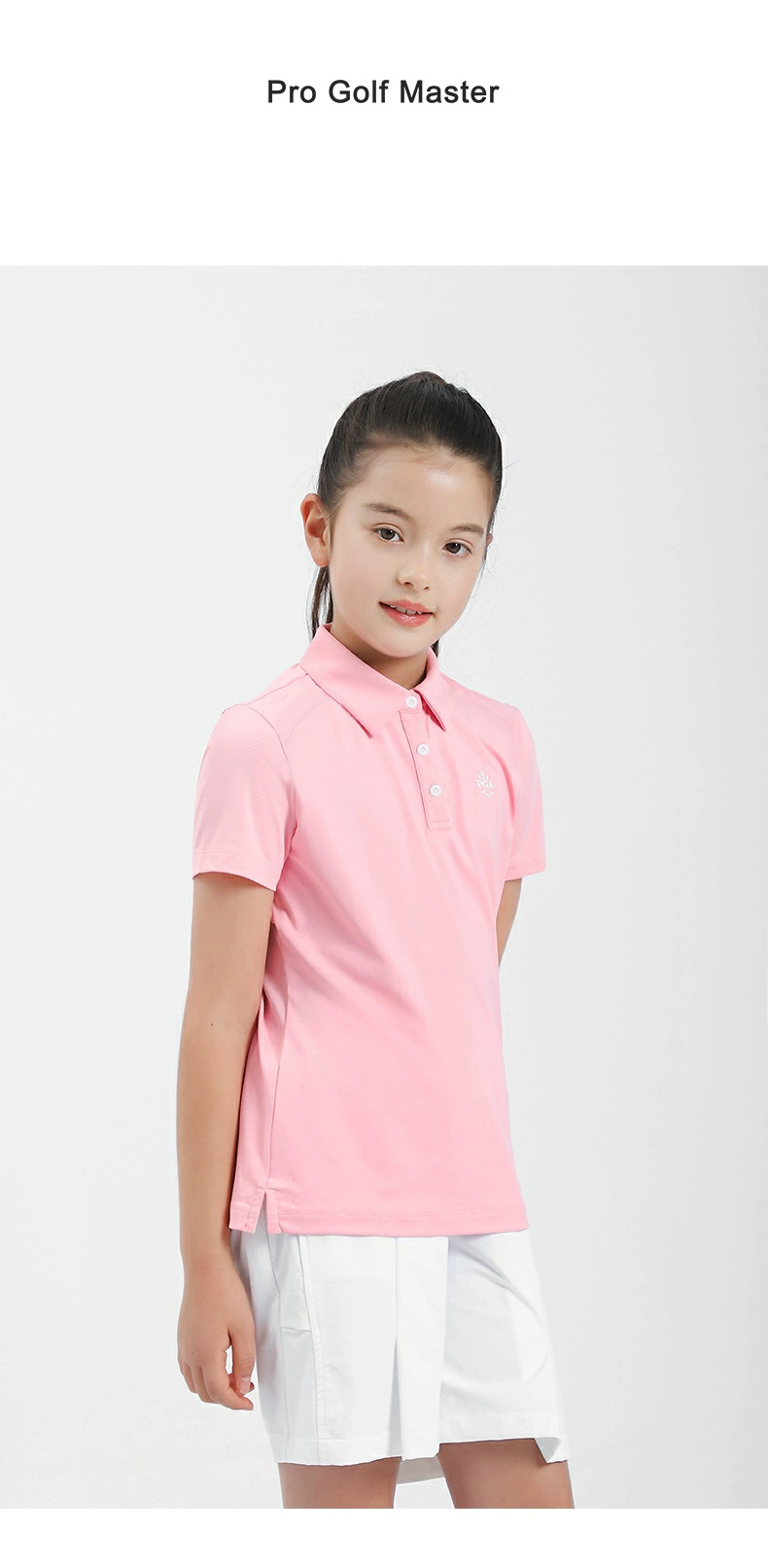 Áo sơ mi ngắn tay golf trẻ em in logo tùy chỉnh — YF662-Bé trai Xanh Navy [Trơn], YF663-girl hồng [trơn], YF662-Boys Xanh nhạt [Trơn], YF662-Boys Trắng [Trơn] chi tiết 12
