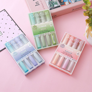 Gradient Color Highlighter High-Value Color Marking Student Meeting Marker Pen Eye-Protecting Color Large-Capacity Highlighter Pen