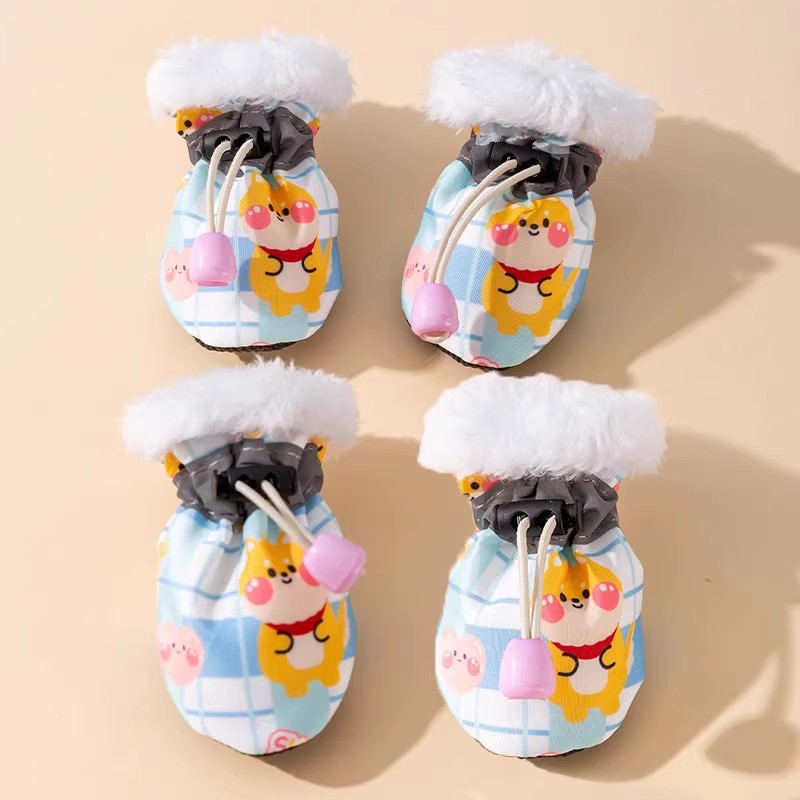 Милая клетчатая собачка [зима плюс флисовый стиль]