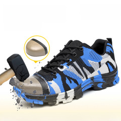 Cross-border safety protection work safety shoes for men, breathable, anti-puncture and anti-impact, low-top construction safety shoes with anti-slip and wear-resistant features