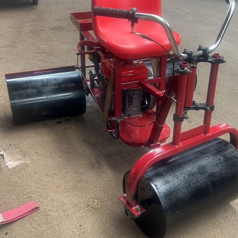 柴油汽油电动三轮压地压土机平地压实大蒜小麦等都可小麦压地机