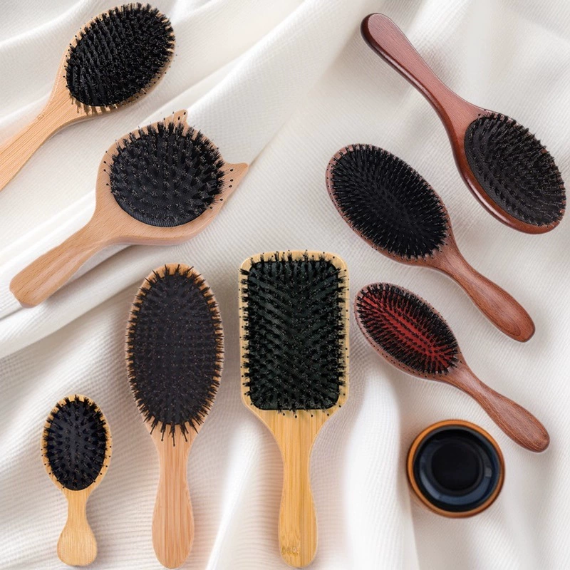 Новый бамбук милый мини-расческа на воздушной подушке для домашнего использования