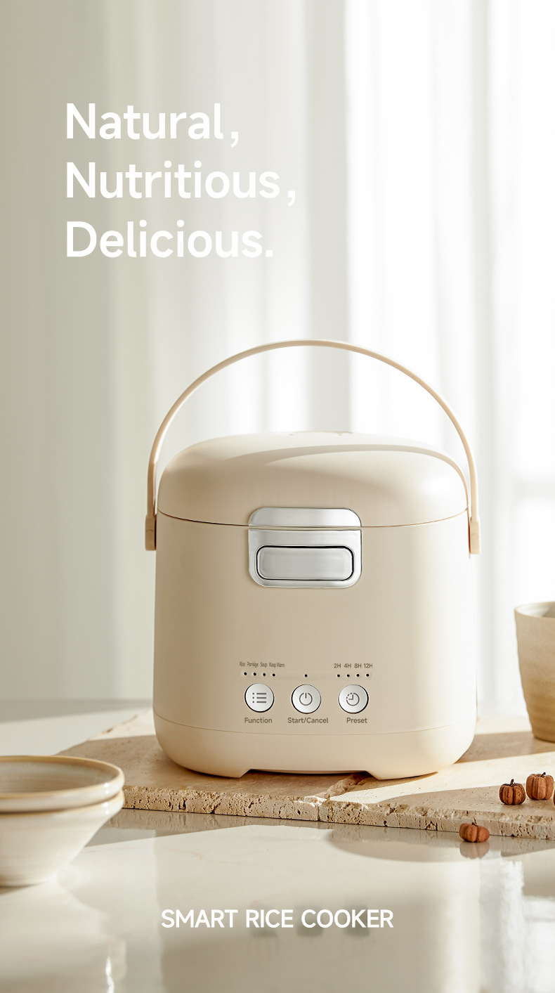 Mini Rice Cooker For Small Households Titanium Liner 1.2 Litre_voghion.com