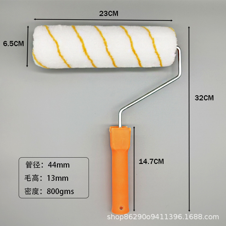 Cepillo de rodillo cepillo de rodillo recubrimiento de pintura 9 pulgadas sin ángulo muerto amarillo azul verde sin ángulo muerto cepillo de rodillo cepillo de rodillo de lana media