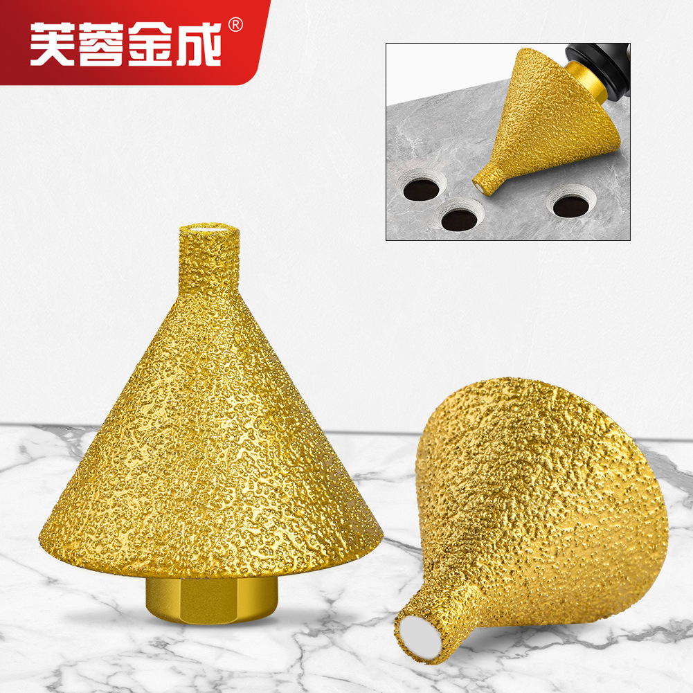Soldadura de diamante biselado azulejo de malla 40 de mármol escariado amoladora angular M1014 broca de pulido cabezal de pulido