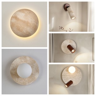 Japanese Style Silent Wind Yellow Cave Stone Wall Lamp Bedroom Bedside Wall Lamp Homestay Hotel Entrance Corridor Wall Lamp