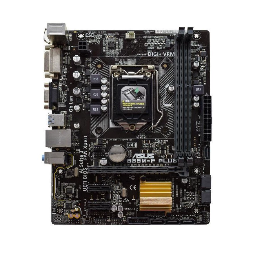 Материнская плата (ASUS) B85M-F PLUS — Micro ATX, DDR3, для процессоров Core i7/i5/i3 4-го/5-го поколения