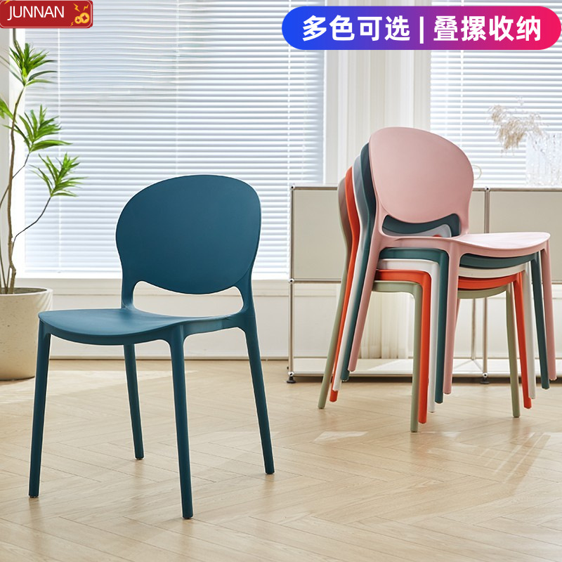 Silla de comedor plegable silla de ocio para adultos silla de asiento confortable taburetes de plástico silla de respaldo simple silla de comedor doméstica