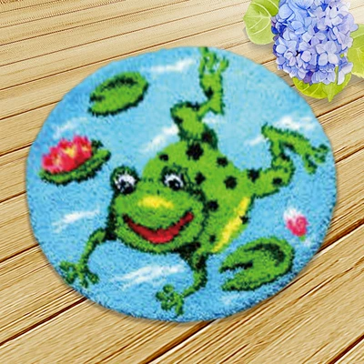 Avtomobil döşəmə paspasları — Cushion Chair Cushion Car Seat Cushion - zd024-little-frog-38cm-white-net-cross